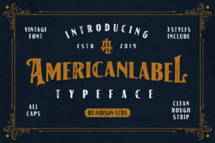 American Label Font for Vintage-Inspired Branding