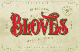 Bloves Vintage Display Font for Small Business Branding