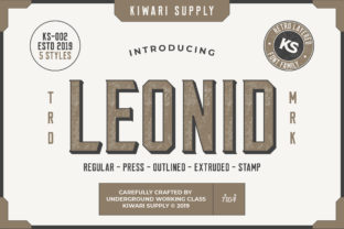 Leonid: A Bold Handwritten Display Font for Retro-Inspired Design