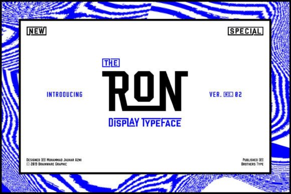 Ron Display Font for Bold Handmade Branding