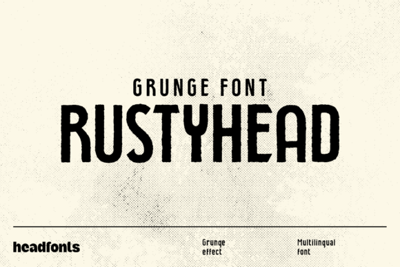 Rustyhead Display Font for Handmade Branding & Printables