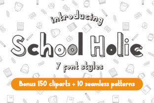 School Holic Family: A Playful Display Font for Editorial Charm