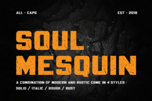 Soul Mesquin: A Bold Uppercase Display Font for Industrial-Era Branding